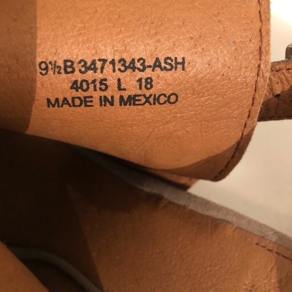 FRYE Courtney Ash Color Slingback Suede Open Toe Bootie Sandel Shoes SZ 9.5 - Picture 6 of 6